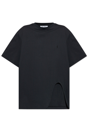 Tシャツ・カットソー THE ATTICO Slit T-shirt Black  250WCT00350 The Attico Tシャツ - 黒 - ブラック | 250WCT00350JJJ025AA100